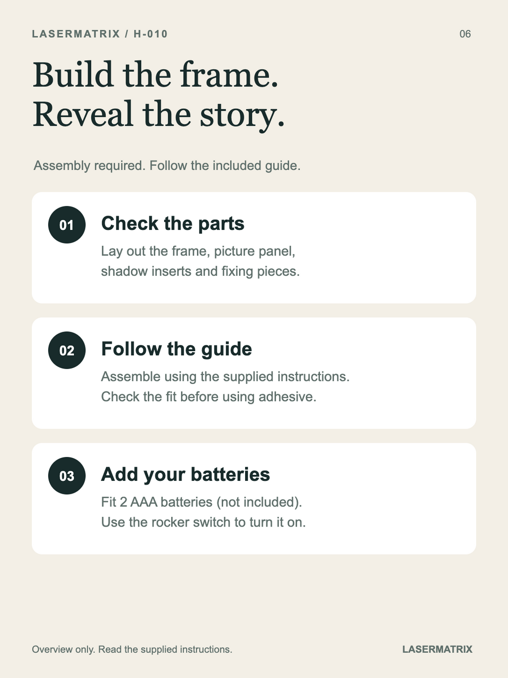 DIYSOSO FRAME LIGHTS – Moonlit Hatchling DIY Kit