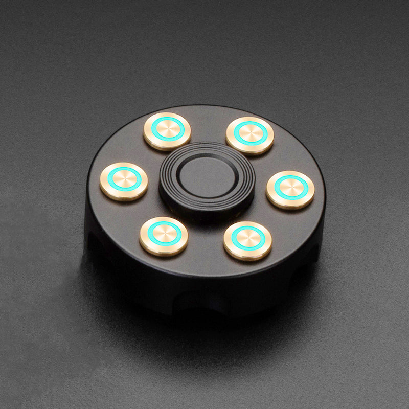 Six-Point Disc Fidget Spinner - Glow / Black