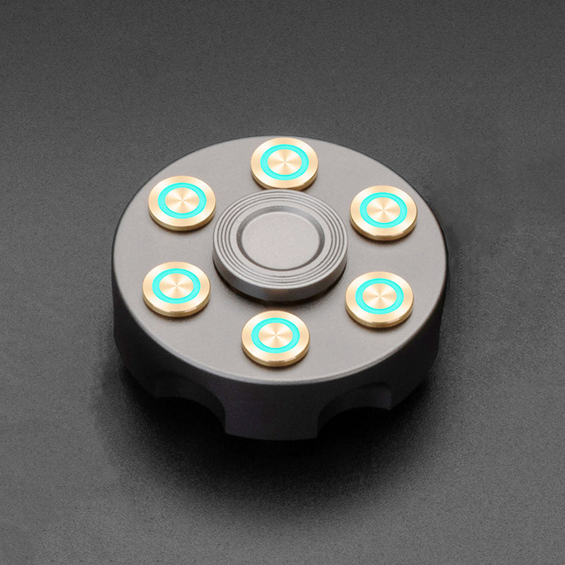 Six-Point Disc Fidget Spinner - Glow / Gunmetal