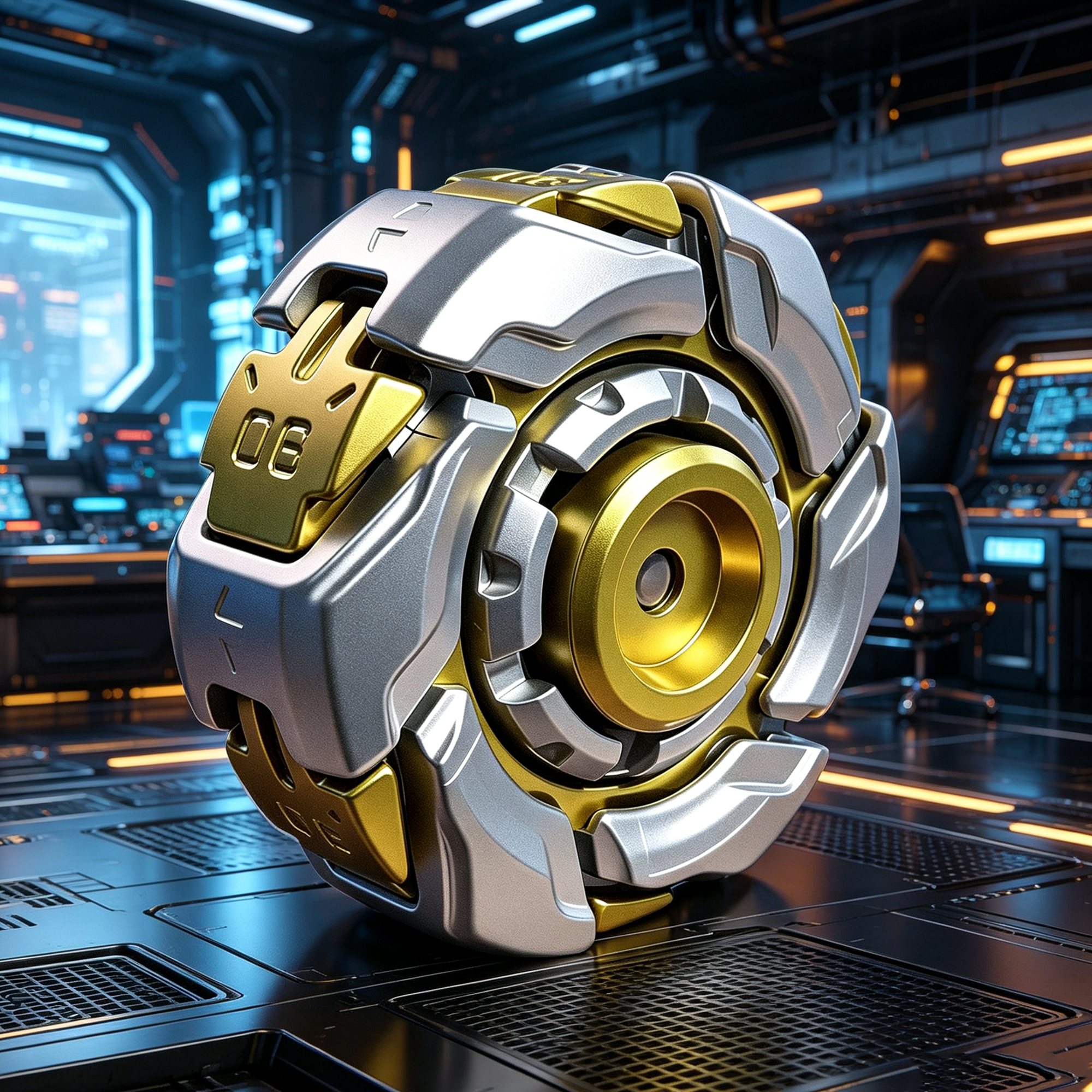 Transforming Orb EDC Fidget Toy - Silver & Gold