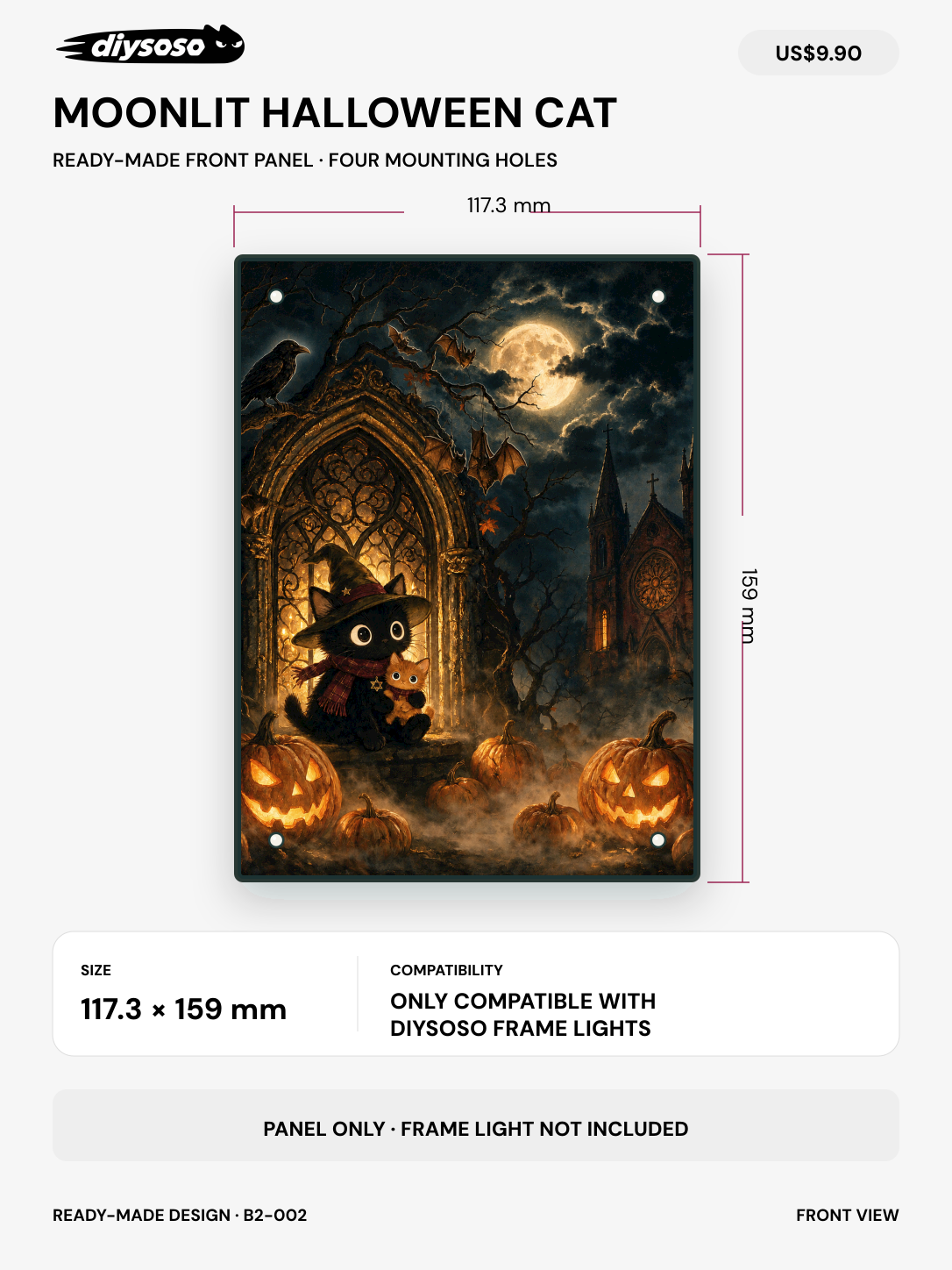 lm front panel moonlit halloween cat