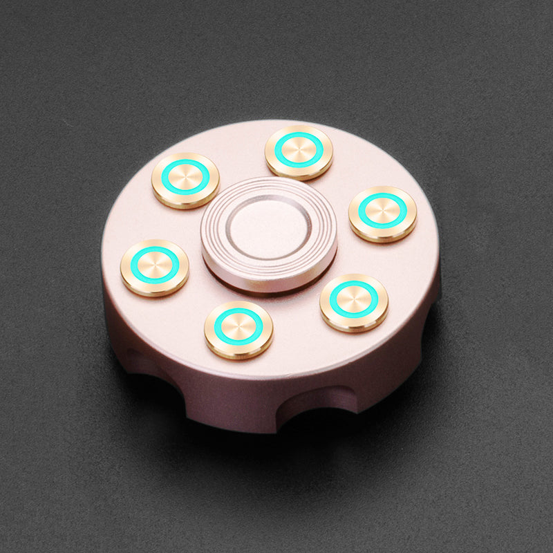 Six-Point Disc Fidget Spinner - Glow / Pink