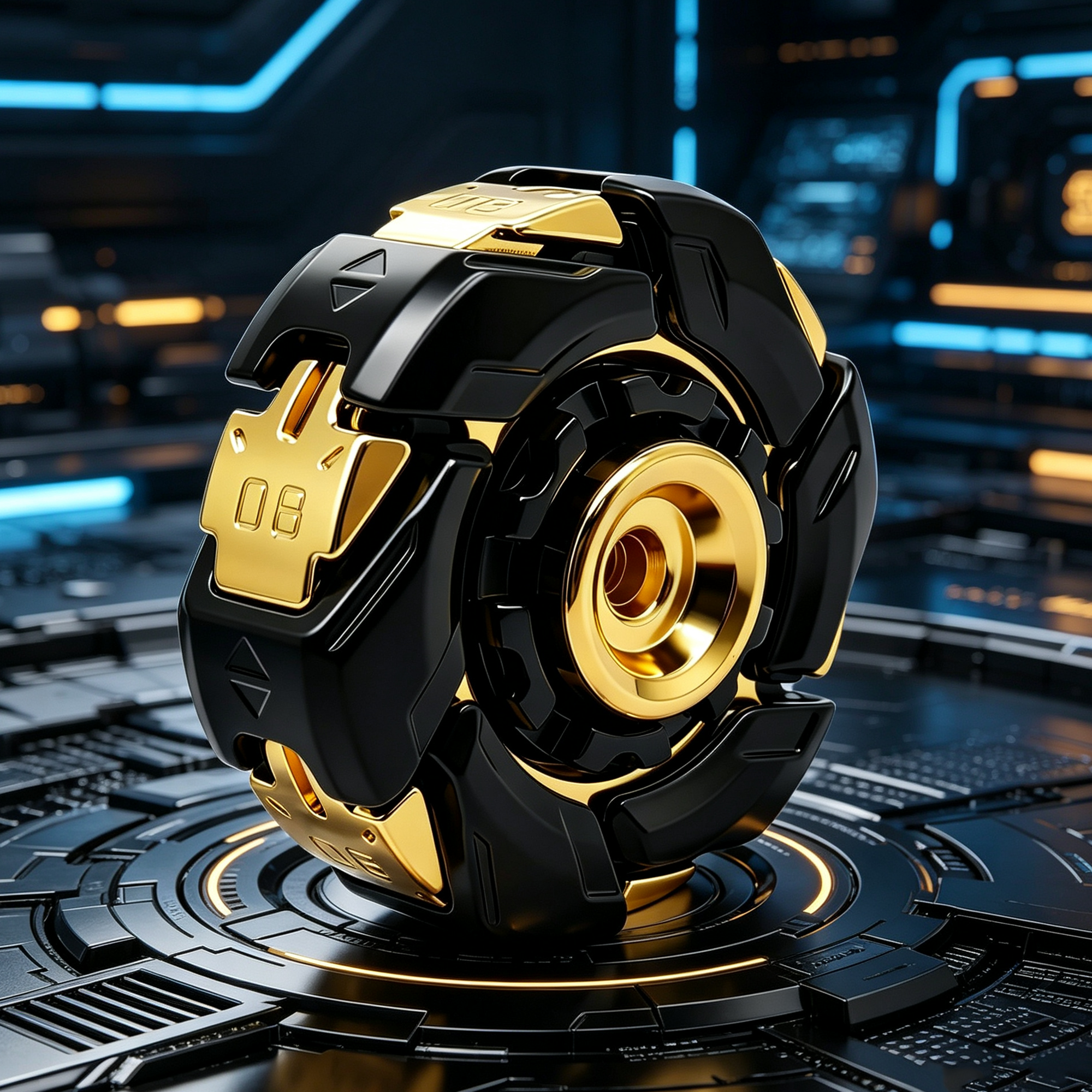 Transforming Orb EDC Fidget Toy - Black & Gold